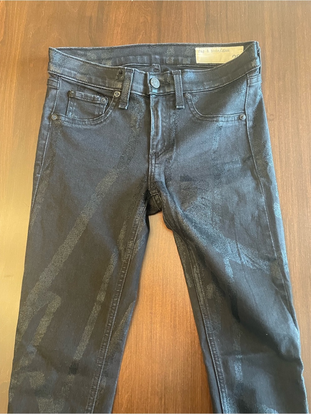 rag & bone Women's Skinny Black Jeans